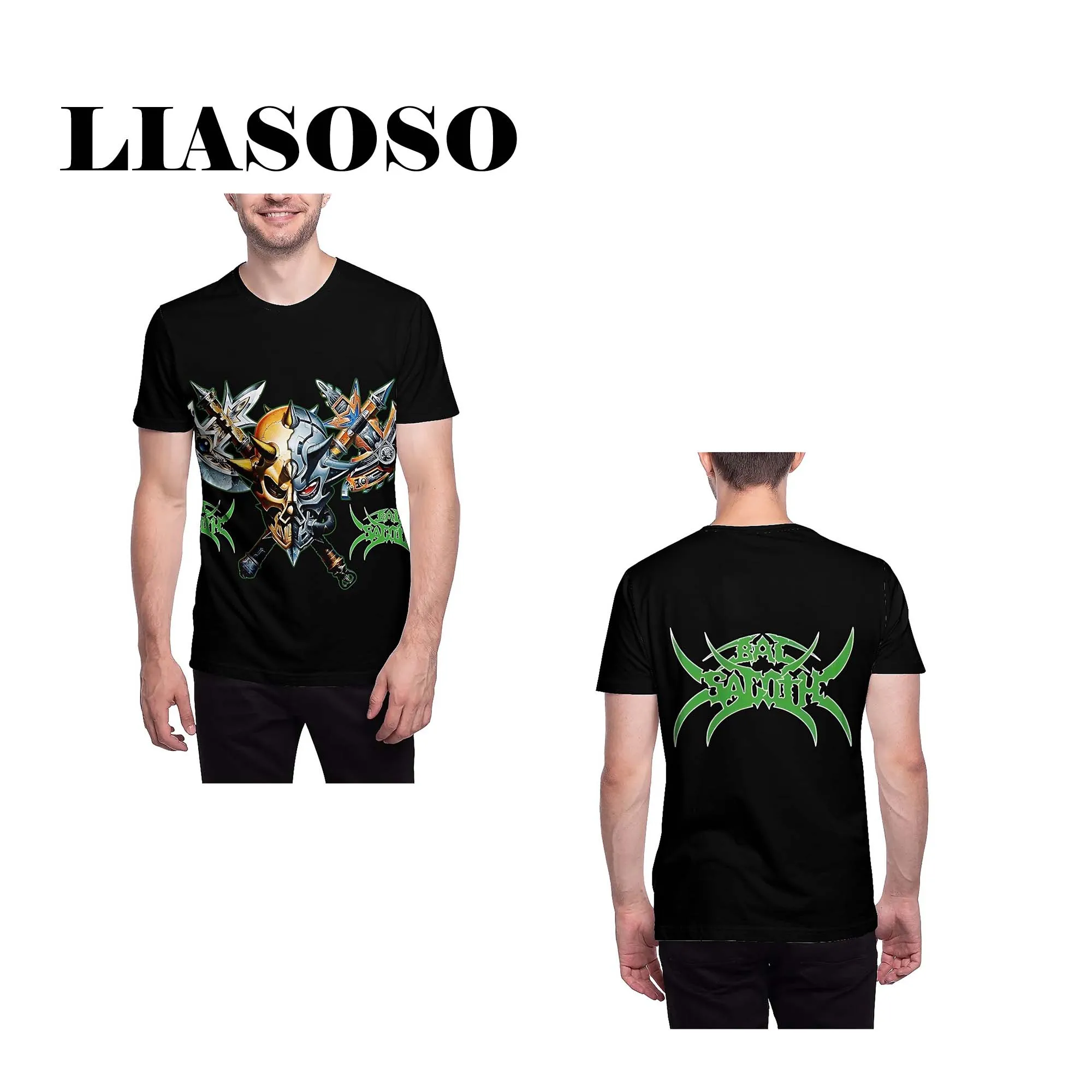 LIASOSO 2024 новая классическая футболка Bal-Sagoth Rock с 3D принтом Epic Fantasy летняя круглым