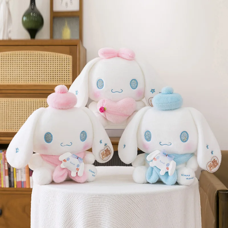 Фото 55 см Kawaii Sanrio плюшевая игрушка Cinnamoroll мягкая кукла со шляпой в форме сердца большая мягкая кукла для детей подарок на день рождения и Рождество идеальный №3