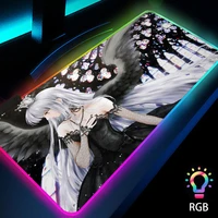 anime girl gaming accessories room decor rgb backlit mat rgb mouse pad gamer girl aesthetic cheapest stuff free shipping carpets