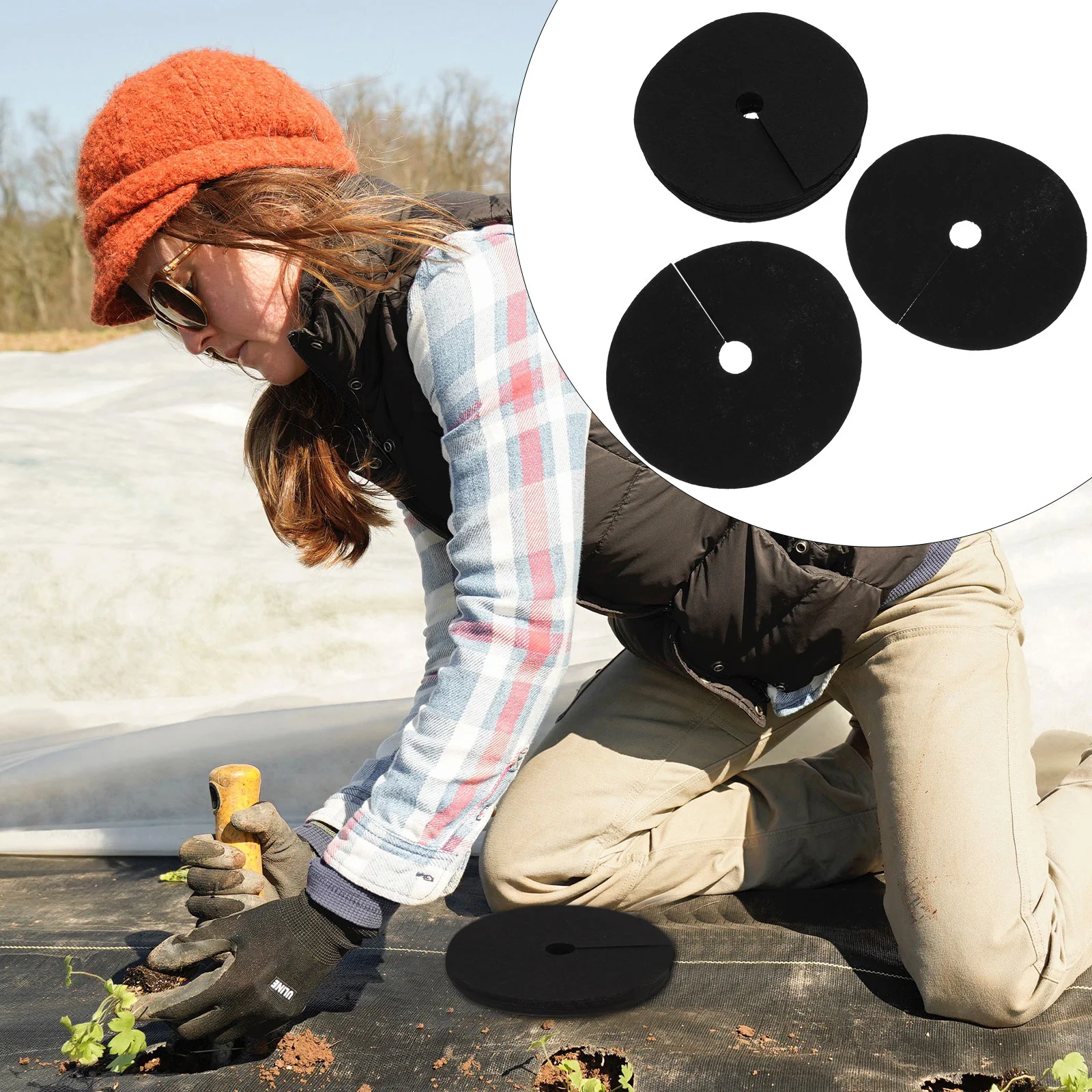 20 шт. наземная ткань анти-кольцевой барьер прополка анти-травяная нетканая