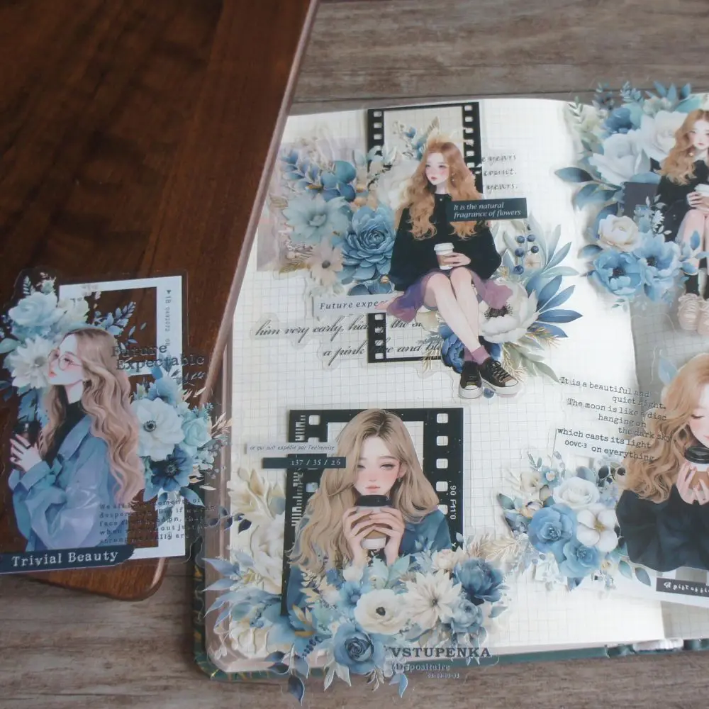 10 шт. девушка которая любит пить кофе стикер из ПВХ скрапбукинг сделай сам