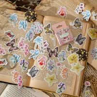 butterfly iris colorful phone aesthetic stickers decoracion scrapbooking accessories sticker flakes office school supplies 46pcs