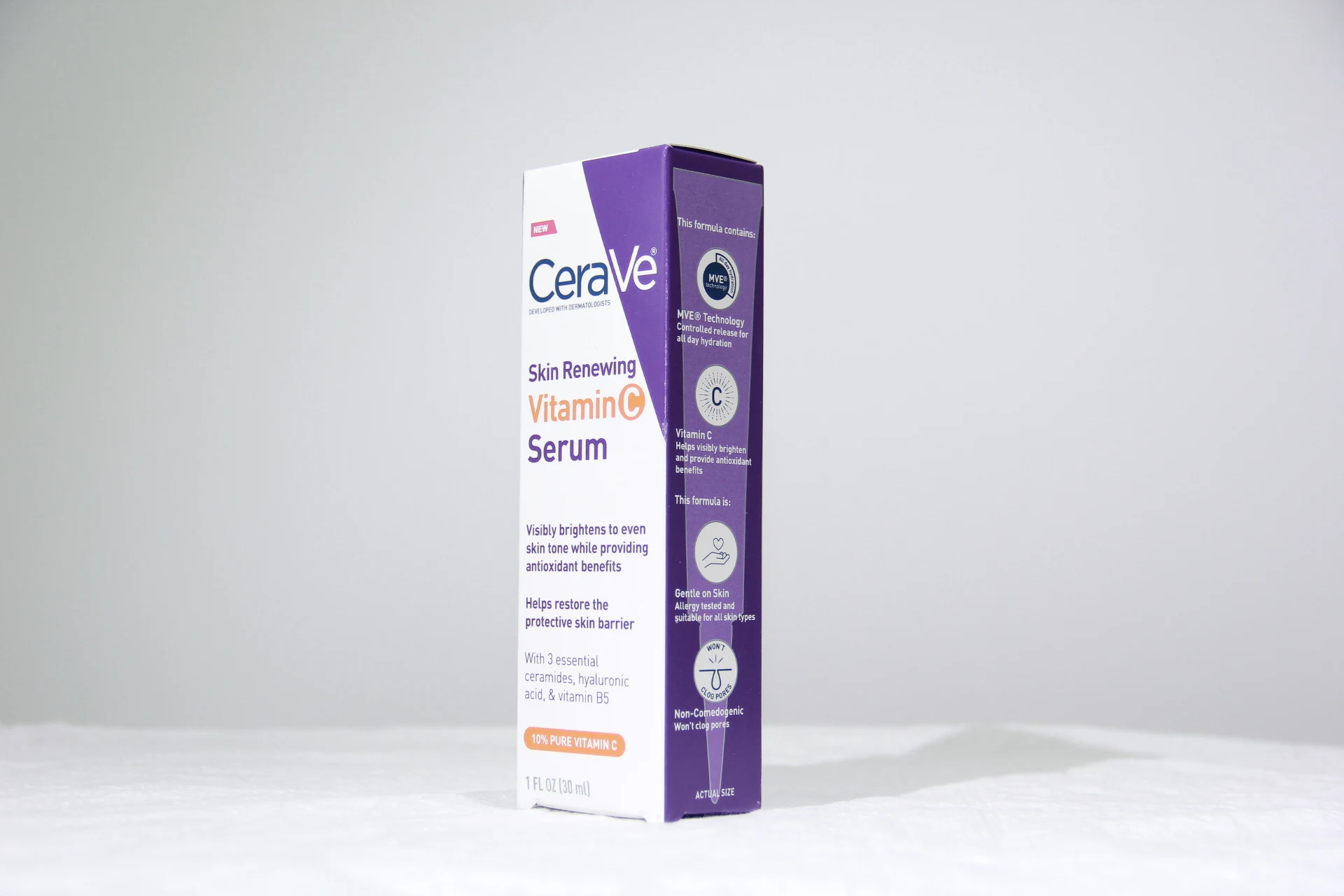 

CeraVe Vitamin C Serum With Hyaluronic Acid Organic Anti-Aging Brighten Tone Repair Skin Barrier Moisturizing for Skin Type
