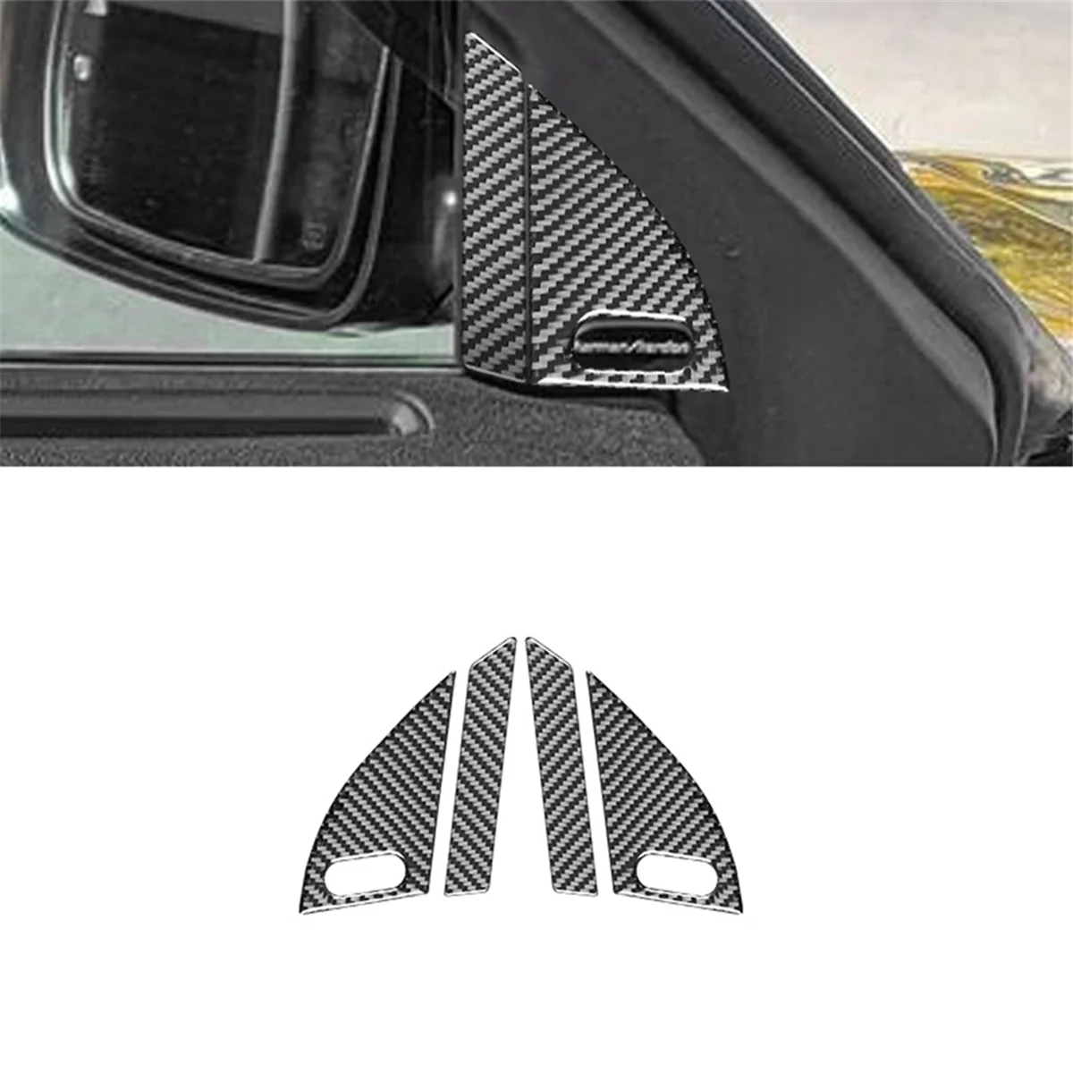 Углеродное волокно для Dodge Charger 2015-2023 дверь треугольник окно стойка крышка