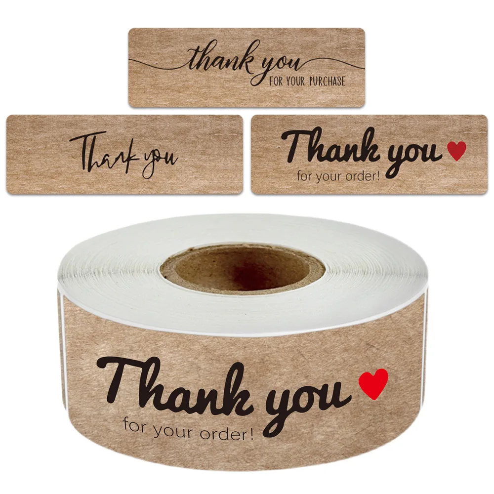 

50-300pcs Thanks You for Your Order Purchase Stickers Pegatinas Gracias Autocollants Merci for Small Business Gift Seal Labels