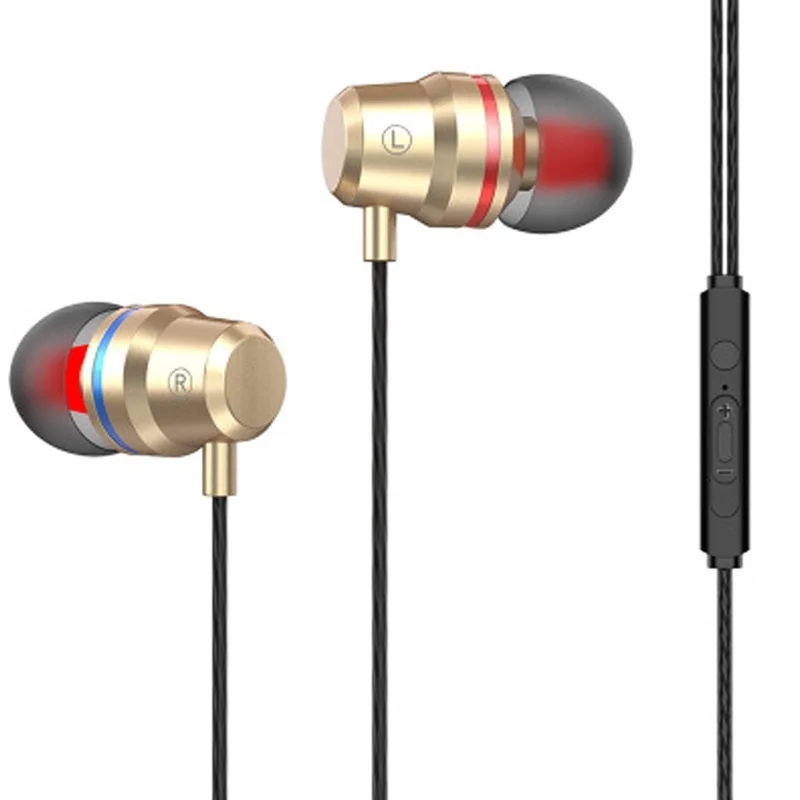 

3.5mm Wired Headphones Portable Stereo Music in-Ear Sports Earphone with Mic Handsfree Call Phone for Ios Xiaomi