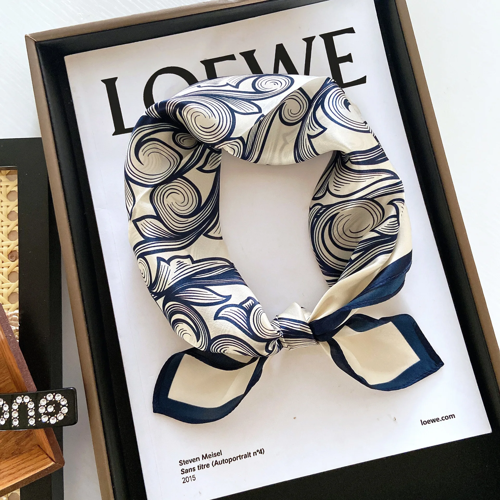 12 мм принт 100% шелк маленький шарф для женщин Офис Леди Весна Лето натуральная ткань мягкий и теплый высокое качество