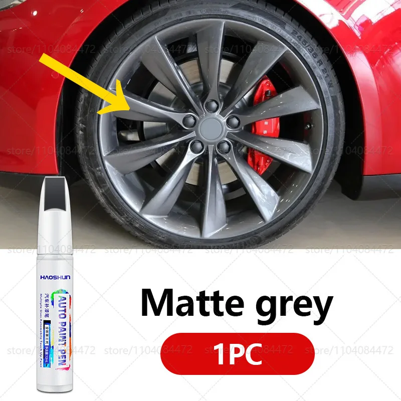 

Ручка для ремонта царапин на колесах Tesla Model 3 Y S X, матовая, черная, темная, серая, серебристая, черная, несколько цветов, ручка для ремонта краски