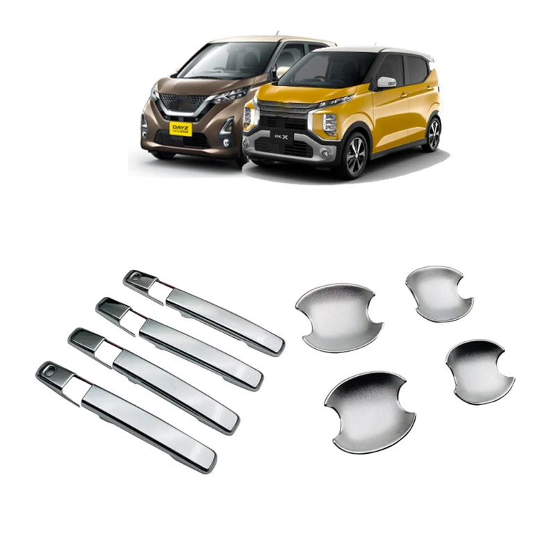 

Хромированная дверная ручка из АБС-пластика для Nissan Dayz, для Mitsubishi ekx 2020 2021, крышка чаши, аксессуары для украшения автомобиля