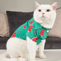 dog costume pet cat fruit watermelon print shirt puppy pet supply summer shirt cat shirts thin short sleeves clothes