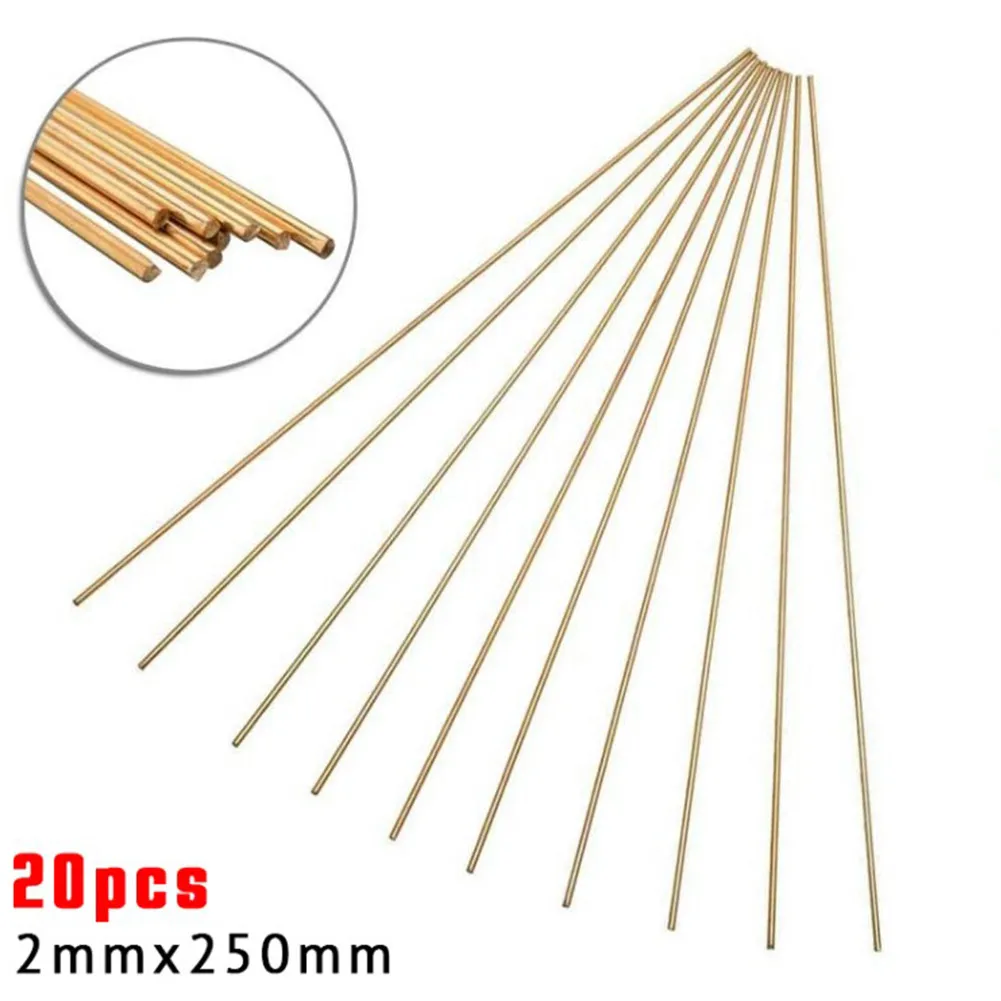 

20pcs 2mm*250mm Brass Welding Wire Low Temperature Welding Rod For Repair Welding Brazing Soldering Welding&Soldering Tool