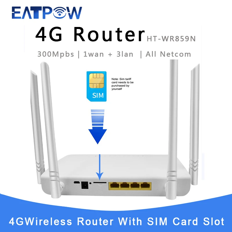 EATPOW 4G Router wifi SIM Card Wireless Wi-Fi Router Home hotspot 4G WAN LAN WIFI modem Router 4G WIFI router slot Dongle