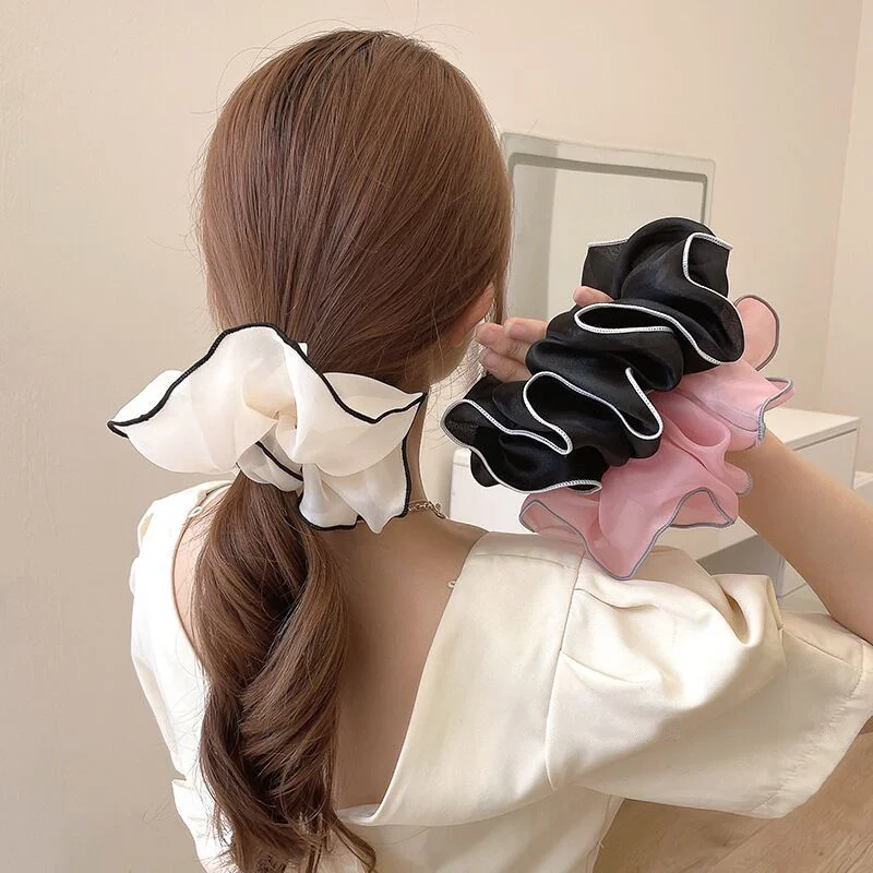 

Beautiful Vintage Big Ponytail Holder Cute Hair Scrunchies for Women Girls Hair Tie Elastic Hairbands Hair Rope Hair Accessories