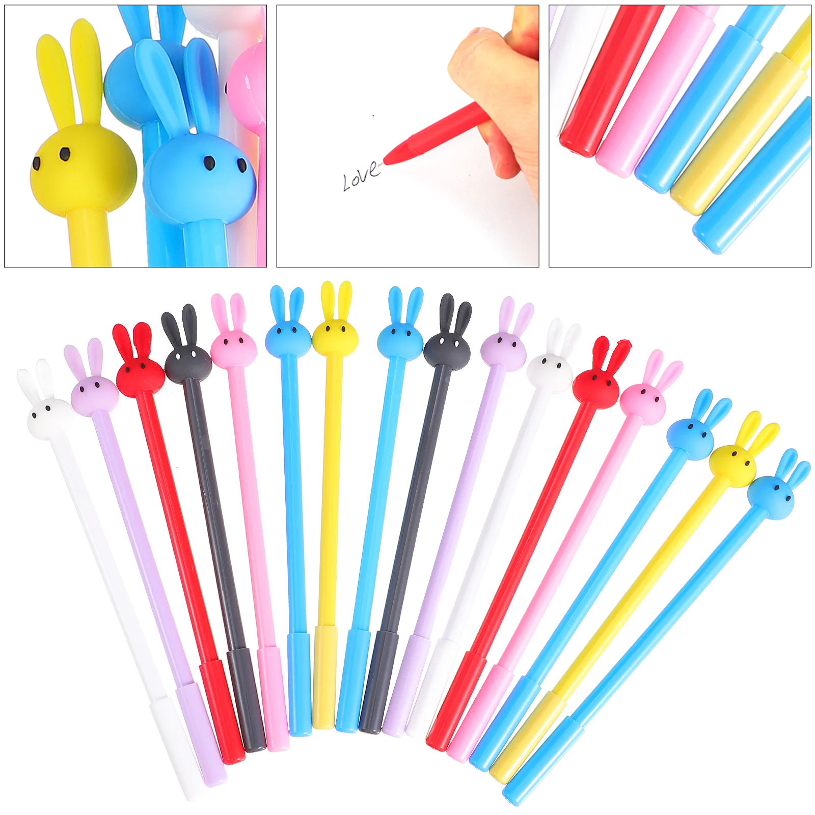 

16pcs Ink Pens Fine Useful Durable Long Ears Rabbit Ink Pens Practical Roller Pens Creative Pens