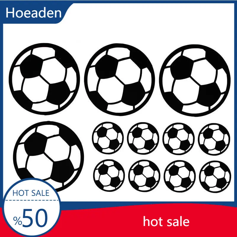 

12PCS Sports Boys Bedroom Decor PVC Wall Stickers Self Adhesive Football Soccer Ball Sticker for Kids Rooms Nursery Decoration