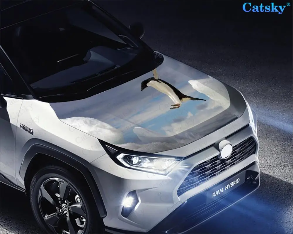 Индивидуальная защитная виниловая наклейка на капот автомобиля прыгающие