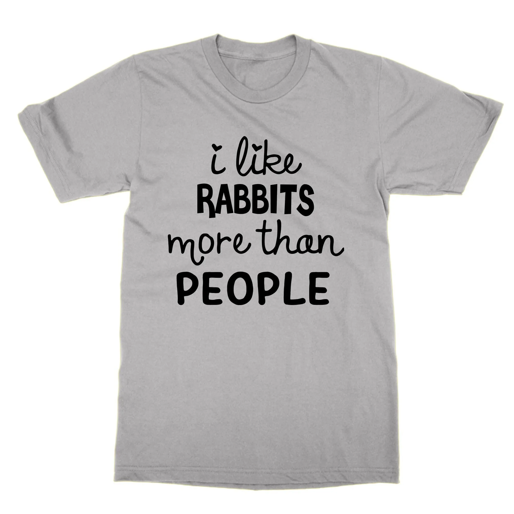 Футболка I Like Rabbits More Than People с милым кроликом