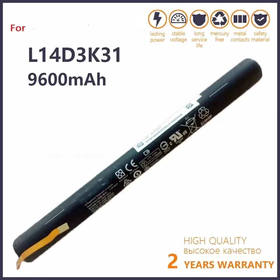 Оригинальный аккумулятор L14D3K31 для планшета Lenovo YOGA 2-1050F 2-1050L 2-1051F 2-1051L 2-1050LC L14C3K31 3,75 В 34,8 Втч 9300 мАч (art.: 3920ca8aedbdd) - 3920ca8aedbdd