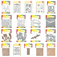 spring flowers%c2%a0sentiments envelope frames cut dies and stamps stencil tiny dot triple line solid foil plate diy paper craft gift