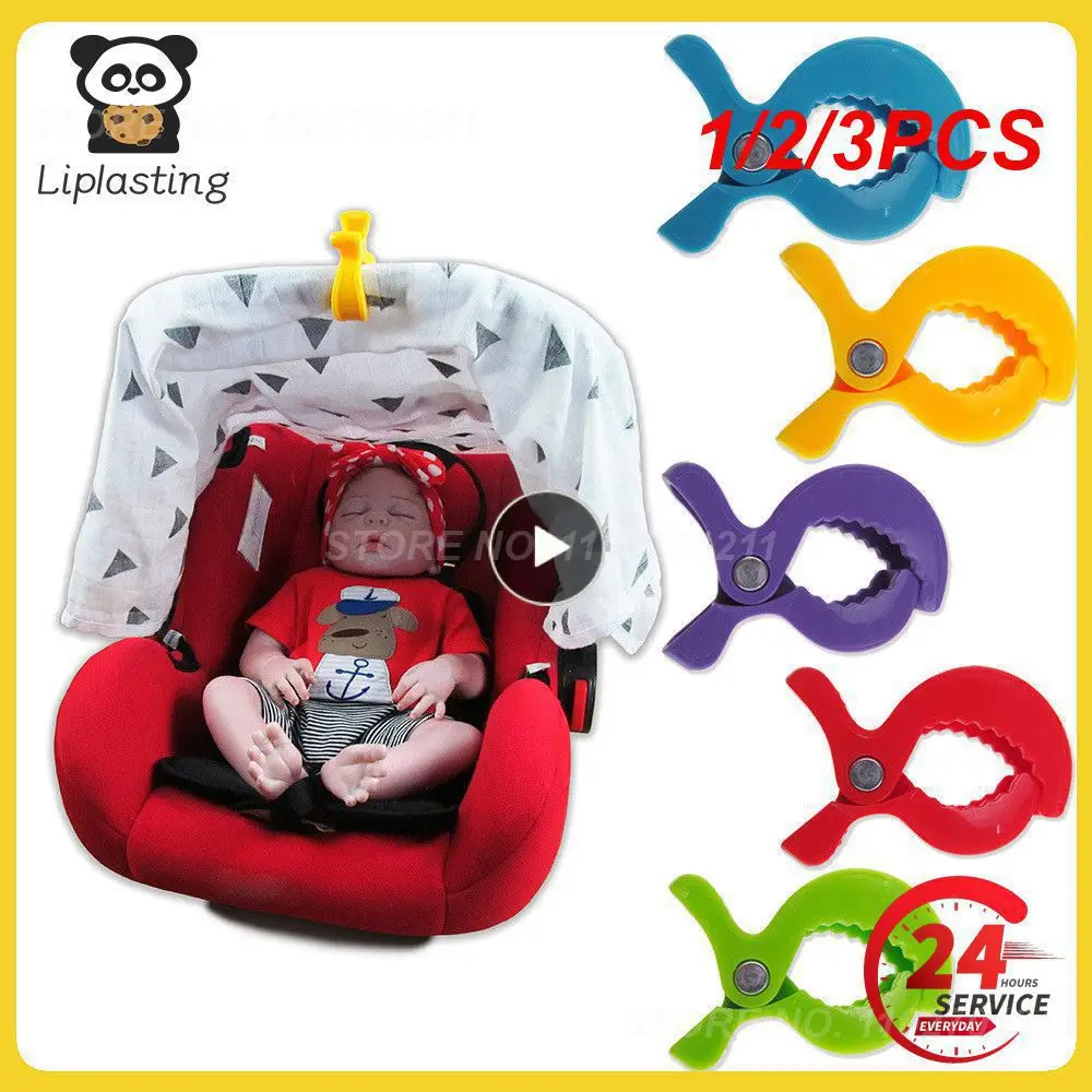 

1/2/3PCS Plastic Clothespins Colorful Stroller Clip Pram Stroller Parts Blanket Mosquito Net Clips For Baby Stroller Accessories