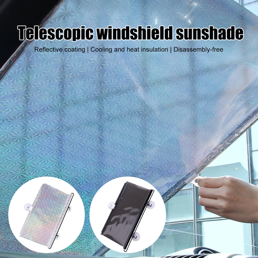 

1PC Car Rear Window Windshield Sunshade Front UV Protect Reflector Sun Shade For Car Window Covers Sun Visor Silver 45*125cm