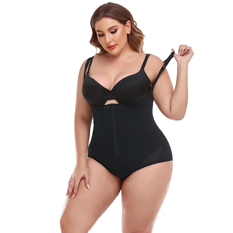 Hourglass Zipper Tummy Control Colombianas Waist Trainer De Mujer Fajas Body Shaper Thong Shapewear Bodysuit Women Underwear