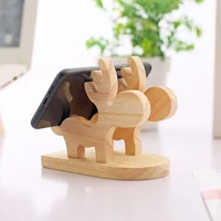 2022 multifunctional live solid wood ornament universal desktop mobile phone desk holder stand for iphone ipad tablet cell gift