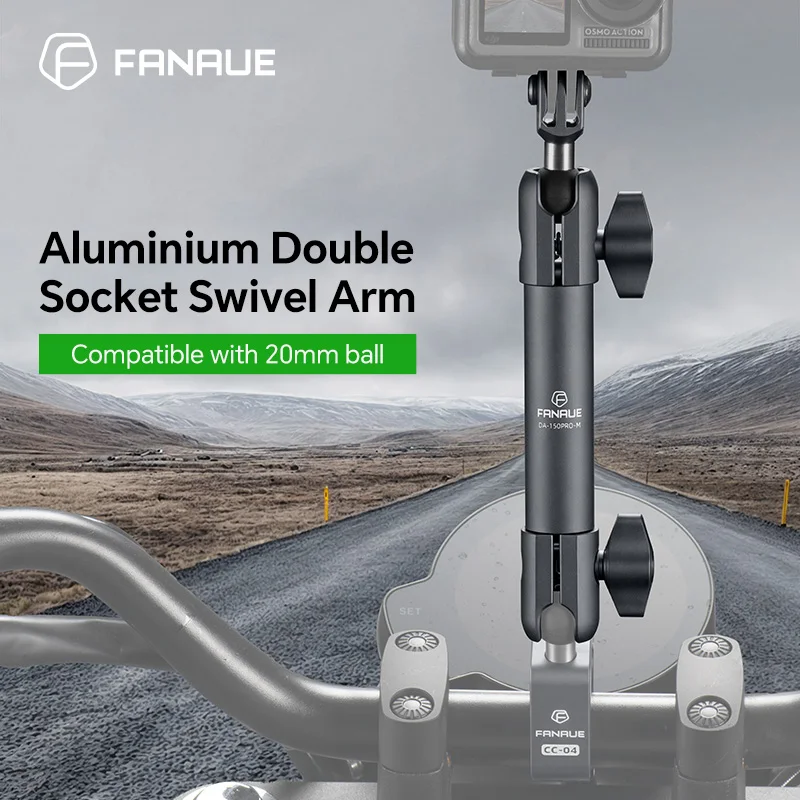 

FANAUE Мотоциклетный Держатель Для Телефона Из Алюминиевого Сплава, Двусторонний Вращающийся Вал, Амортизирующая Шаровая Головка
