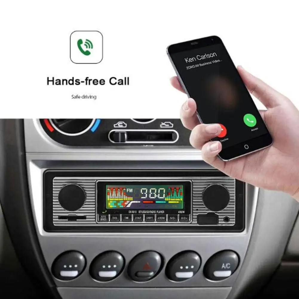 

Bluetooth Vintage Car Radio MP3 Player Stereo USB AUX Classic Car Stereo Audio