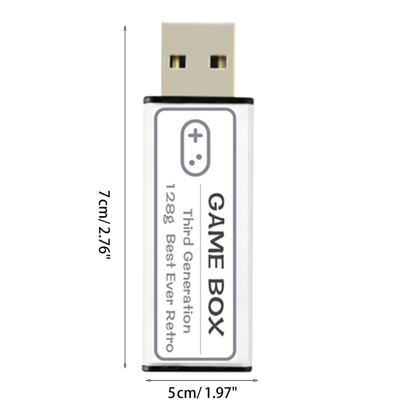 

R58A 128GB USB Flash Drive Game Box Built-in 15000+ Games with 4 Ports USB2.0 Hub Cable Compatible with PS1 Mini Console