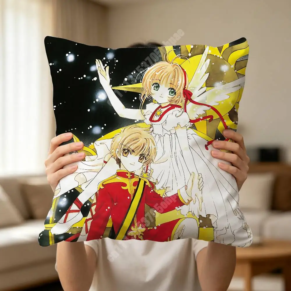 Фото Чехол для подушки C-Cardcaptor S-Sakura Kinomoto, уютный акцент для спальни, декор для студии №4