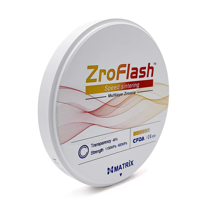Фото ZECHUAN MATRIX Zro Flash Speed Sintering Multilayer Zirconia Block: Блок из многослойного циркония для быстрого восстановления в зуботехнических лабораториях и стоматологических клиниках, диск из циркония №5