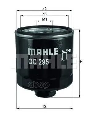 Oc295_фильтр Масляный Vw Golf4/5/Polo Seat Ibiza/Toledo 1.4-1.6 99 Audi A2 1.4 00 Mahle/Knecht арт. OC295
