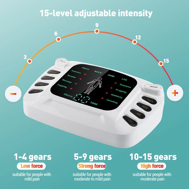 8 Mode Electric Muscle Stimulator Acupuncture Leg Waist Back Physical Therapy Massager Pulse Pain Relief Fitness Health Care 3