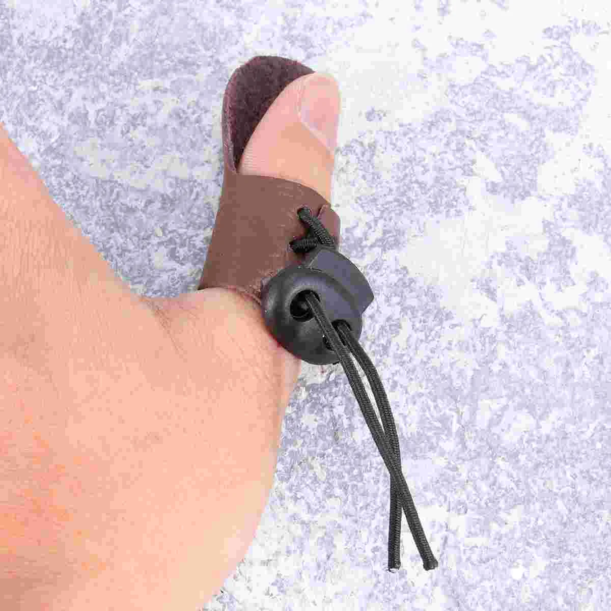 

Archery Finger Glove Guard Thumb Bow Protector Ring Tabsingle Recurve Hand Shooting Protectionarrowcover Safe Set Gear
