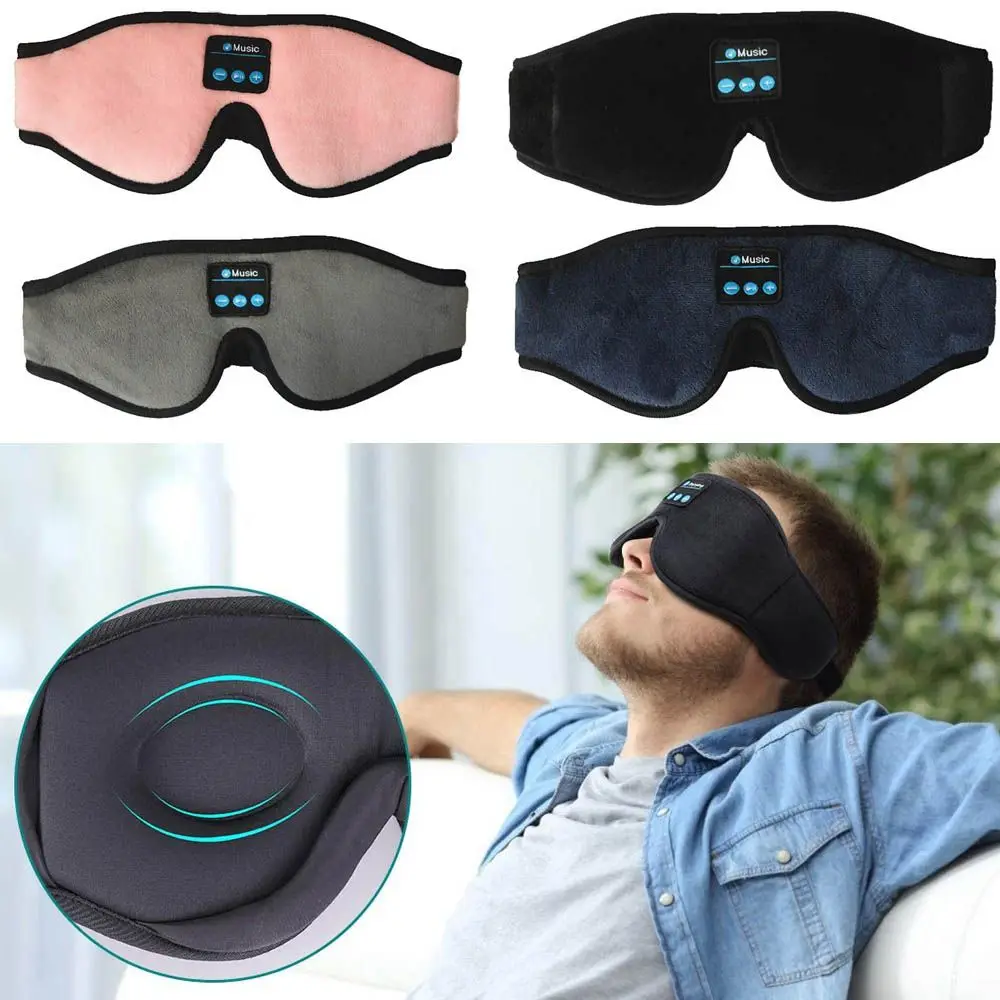 

Headset Soft Sleeping Travel Rest Earbuds 3D Bluetooth Massager Sleep Headphones Beauty Tools Music Eye Blindfold