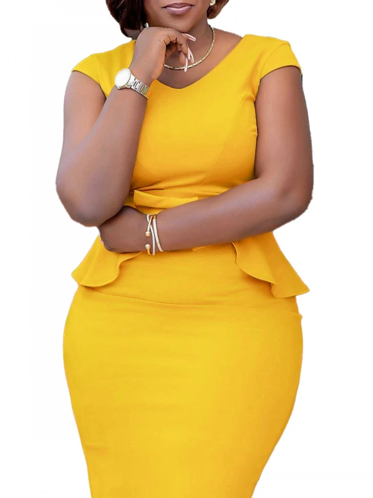 Платье-Карандаш женское офисное средней длины элегантное облегающее модное