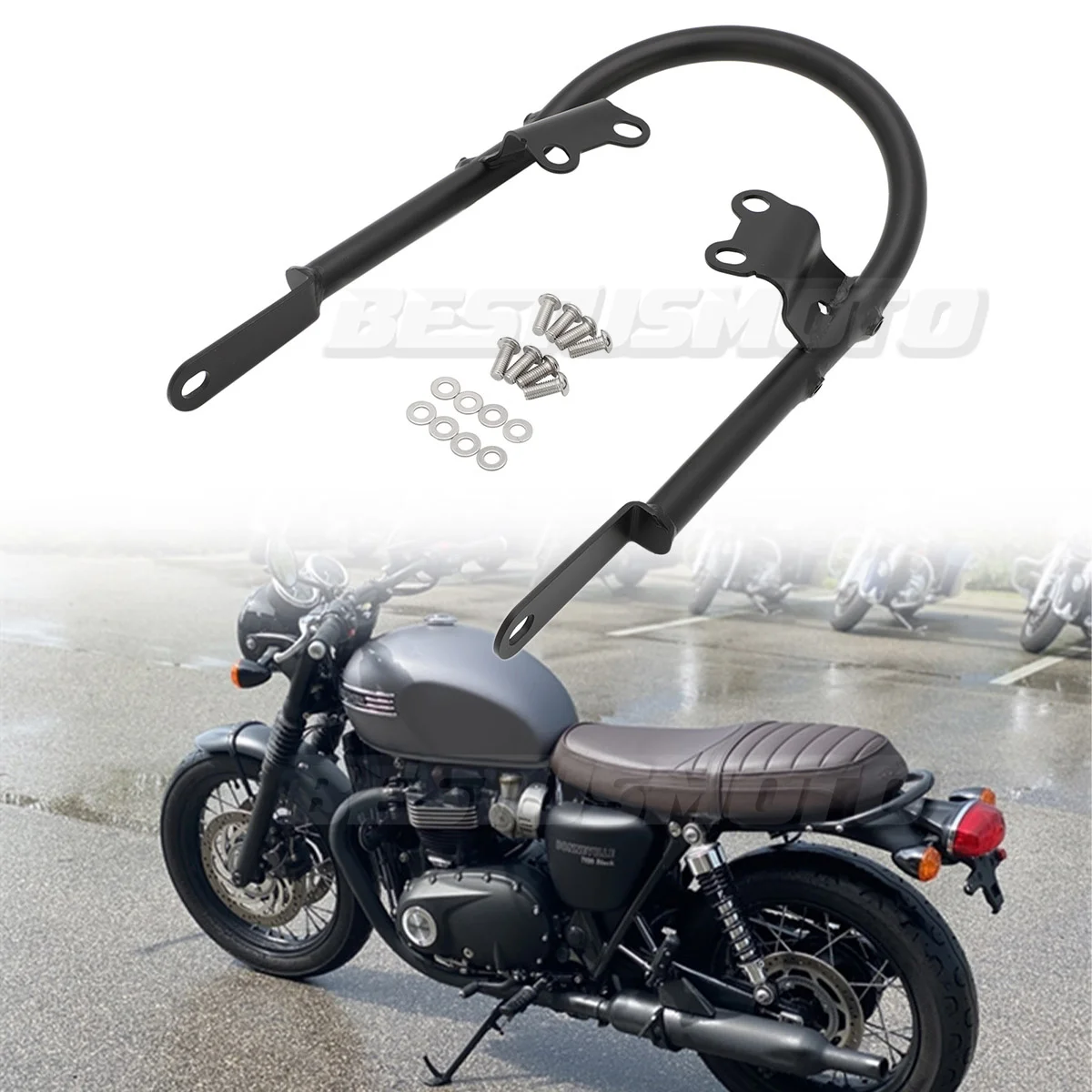 

Motorcycle Luggage Rack Bracket Passenger Handle Grab Bar For Triumph Bonneville T100 T120 Street Scrambler 2016-2021 2020 2019