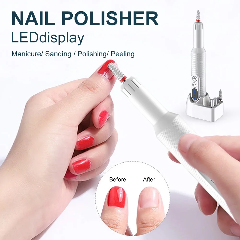 

Electric Nail Drill Set 18000RPM Nail Drill Pen For Gel Polishing Dead Skin Removal Nail Milling Cutter Polisher Manicure Tool