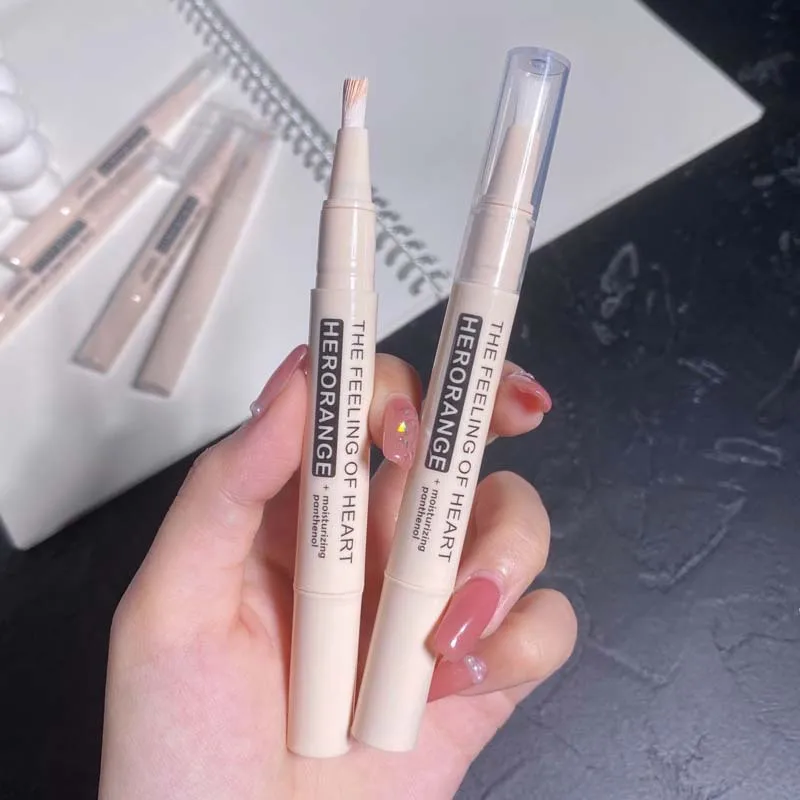 

Matte Liquid Concealer Pen With Brush Foundation Cream Makeup Lasting Brighten Invisible Pores Dark Circles Waterproof Cosmetic