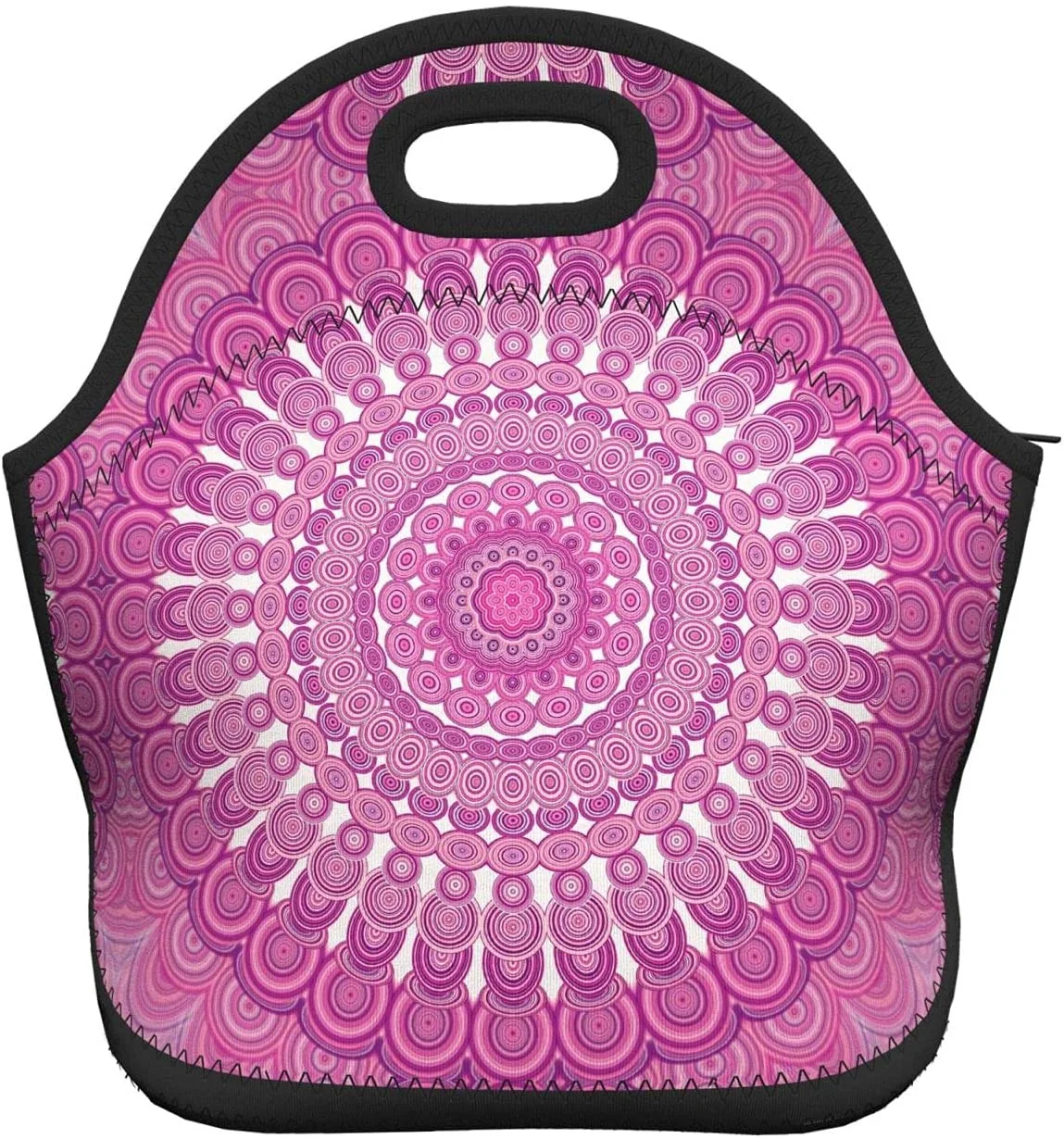 

Abstract Mandala Bohemian Ornament Geometric Neoprene Lunch Bag Boxs,Durable Thermal Tote Bag Organizer Cooler Bento Bags
