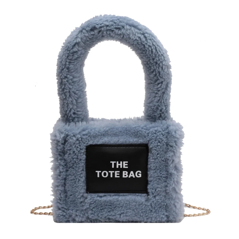 

Осенне-зимние плюшевые сумочки для женщин 2022 новые модные сумки на плечо текстурные цепи в западном стиле универсальные сумки-мессенджеры
