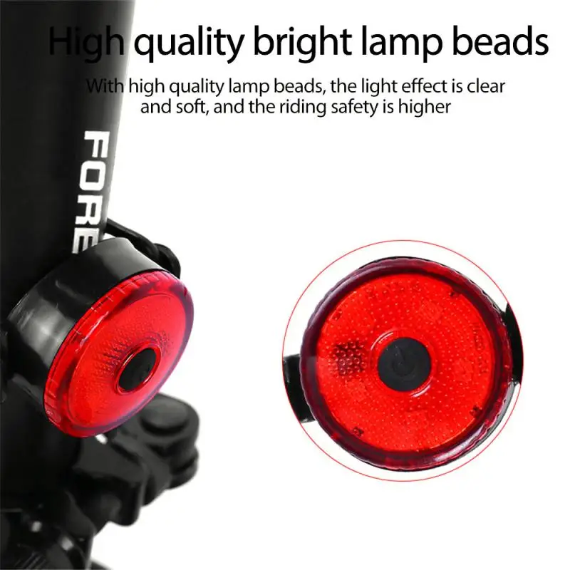 

Outdoor Bike Tail Light Waterproof USB Rechargeable Flashlight Mountain Bike Torch Bright Night Riding Light Riding Equipment