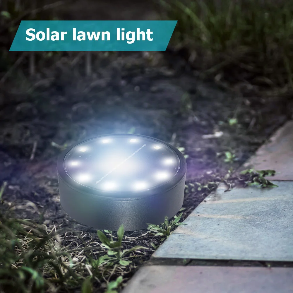 

10LED Solar Ground Light Multi-functional Practical Durable Classic Outdoor Garden Landscape Lawn Decking Smart Sensor Lamp