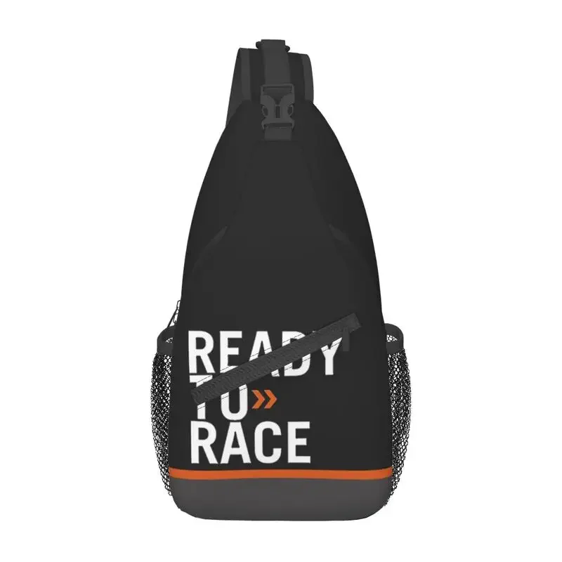 Ready To Race Crossbody Sling Backpack Men Custom Enduro Cross Motocross Bike Life Shoulder Chest Bag for Travel Hiking Daypack