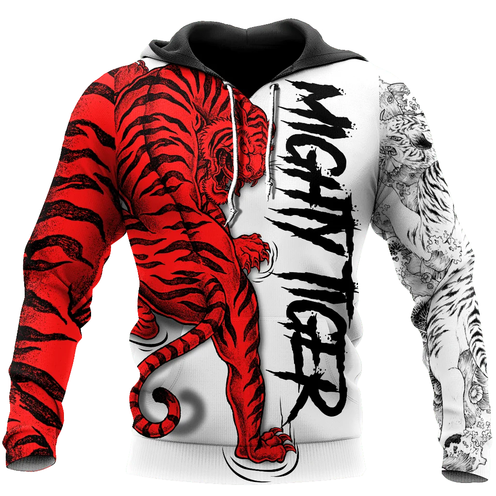 

Fashion Spring Autumn Lion Hoodies White Tiger Skin 3D All Over Printed Men's Sweatshirts Unisex Pullover Casual Jacket Hooded