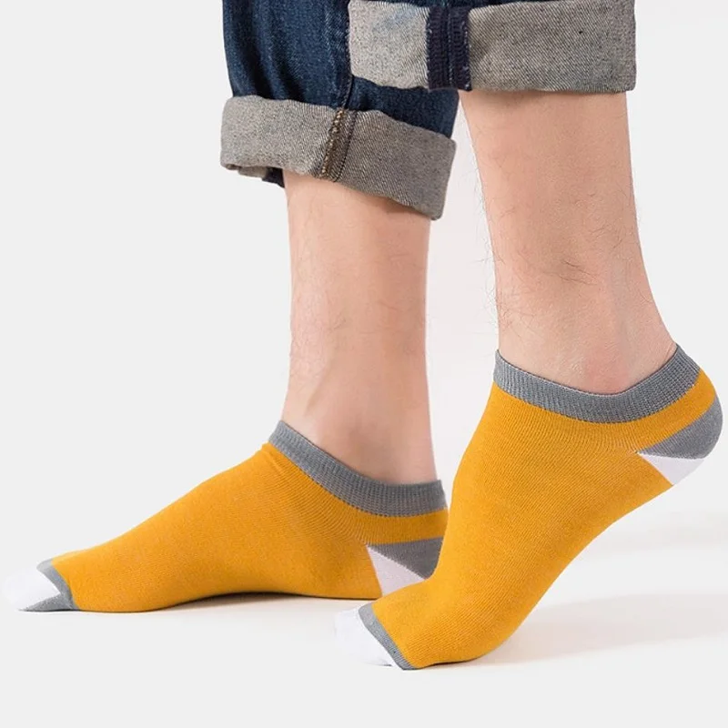 5 Pairs Men Socks Breathable Cotton Sports Ankle Socks Fashion Sport Casual Boat Socks Spring Summer Autumn Male Street Style