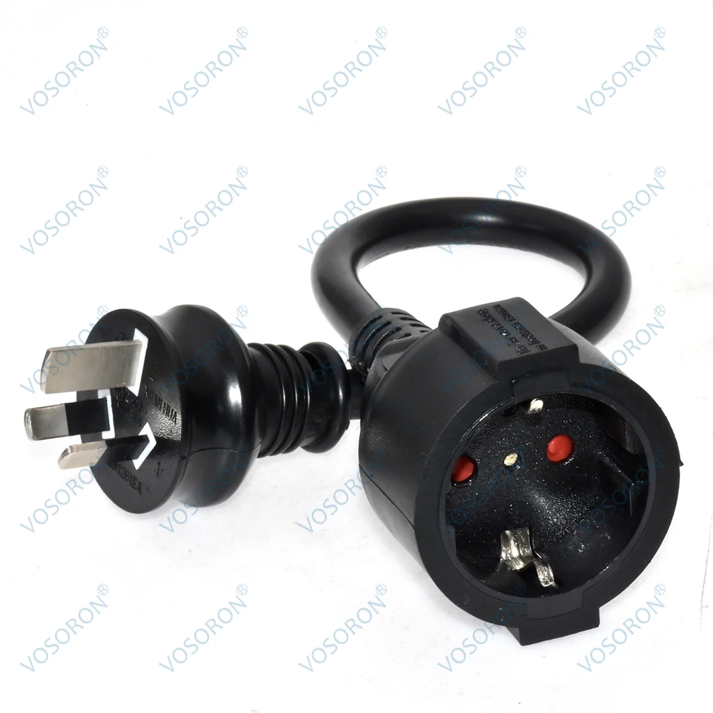 

AU НА CEE7/3 Европейский удлинитель розетки Schuko, 30 см, австралийская стандартная Европейская розетка CEE7/3 2-контактный кабель питания