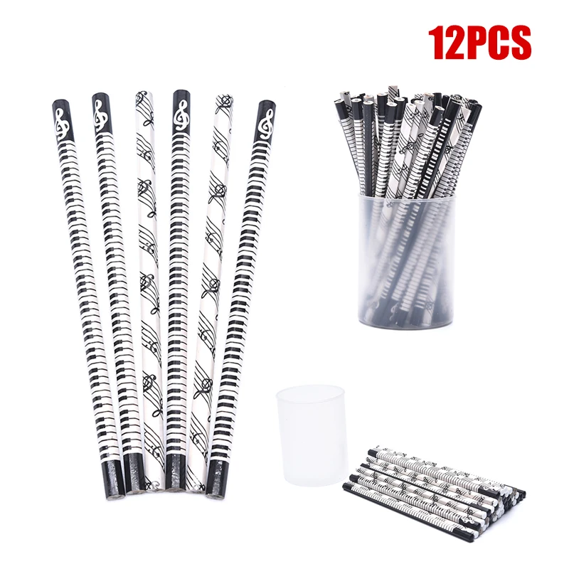 

Случайный цвет 12 шт. 175 мм Музыкальный карандаш 2B Стандартная Круглая фотография пианино школьные и офисные принадлежности студенческий подарок