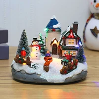 luminous music christmas village house christmas decorations for home led light house luminous ornaments new year 2022 gifts